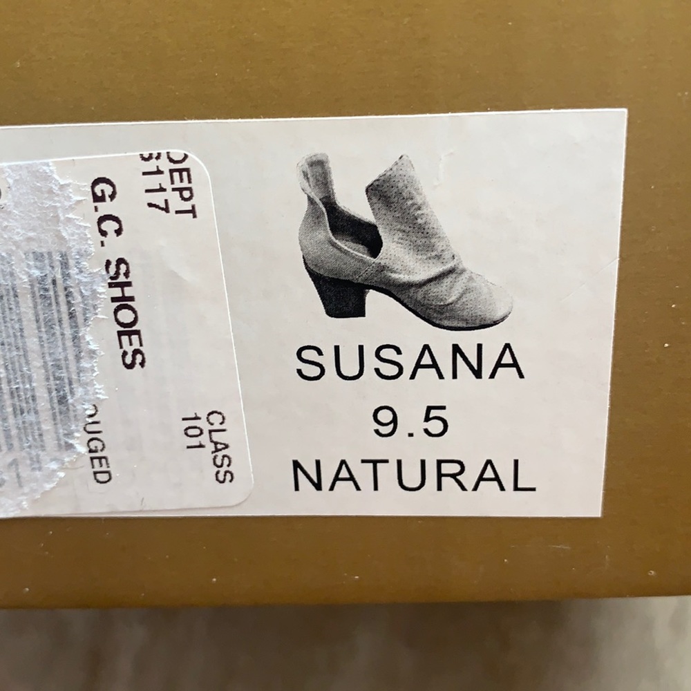 Susana natural perforated peep toe booties - Picture 3 of 6